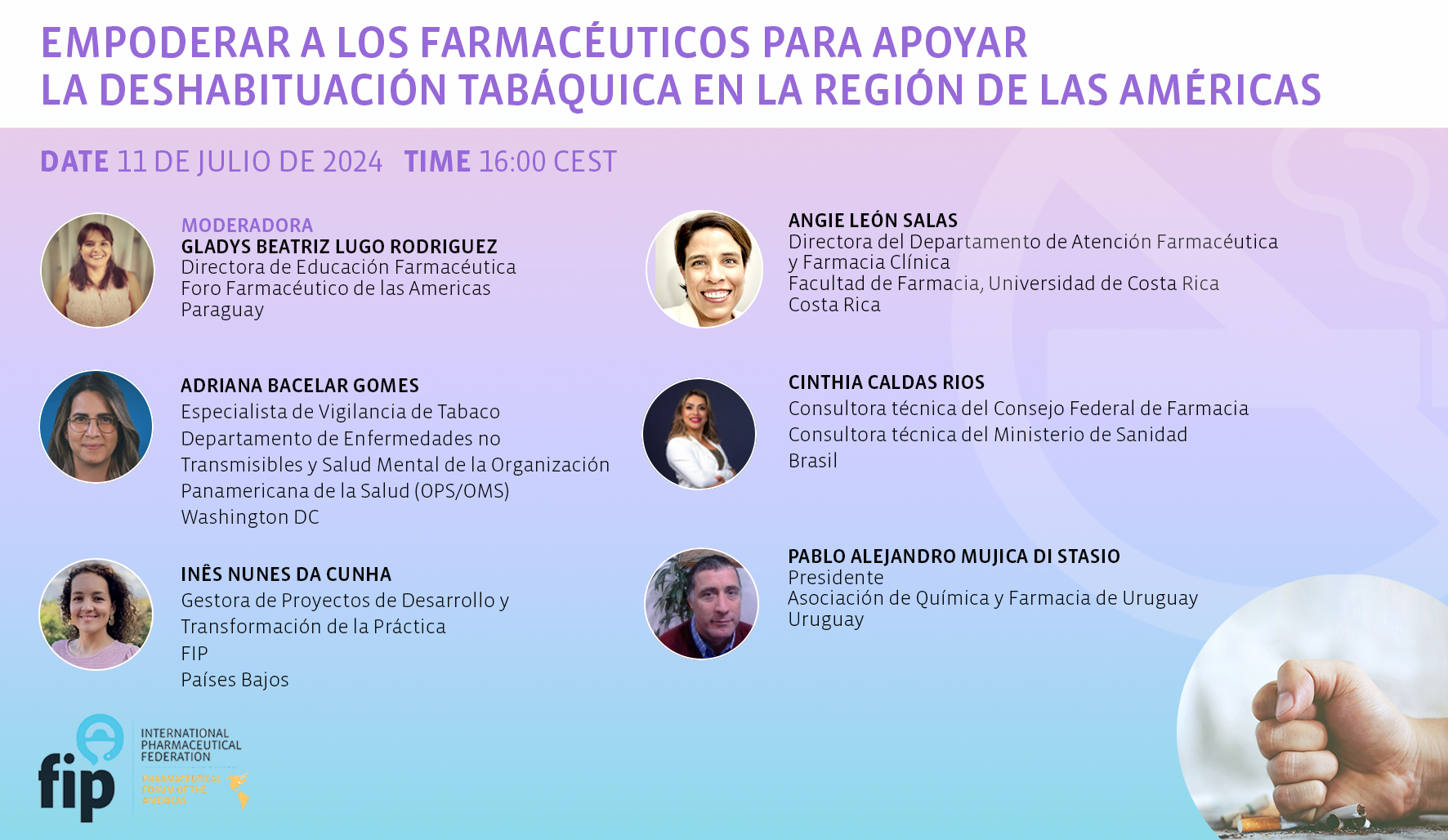 <!-- THEME DEBUG -->
<!-- THEME HOOK: 'field' -->
<!-- FILE NAME SUGGESTIONS:
   ▪️ field--node--title--general-event.html.twig
   ✅ field--node--title.html.twig
   ▪️ field--node--general-event.html.twig
   ▪️ field--title.html.twig
   ▪️ field--string.html.twig
   ▪️ field.html.twig
-->
<!-- 💡 BEGIN CUSTOM TEMPLATE OUTPUT from 'themes/custom/whokap/templates/field/field--node--title.html.twig' -->
Empoderar a los farmacéuticos para apoyar la deshabituación tabáquica en la región de las Américas
<!-- END CUSTOM TEMPLATE OUTPUT from 'themes/custom/whokap/templates/field/field--node--title.html.twig' -->