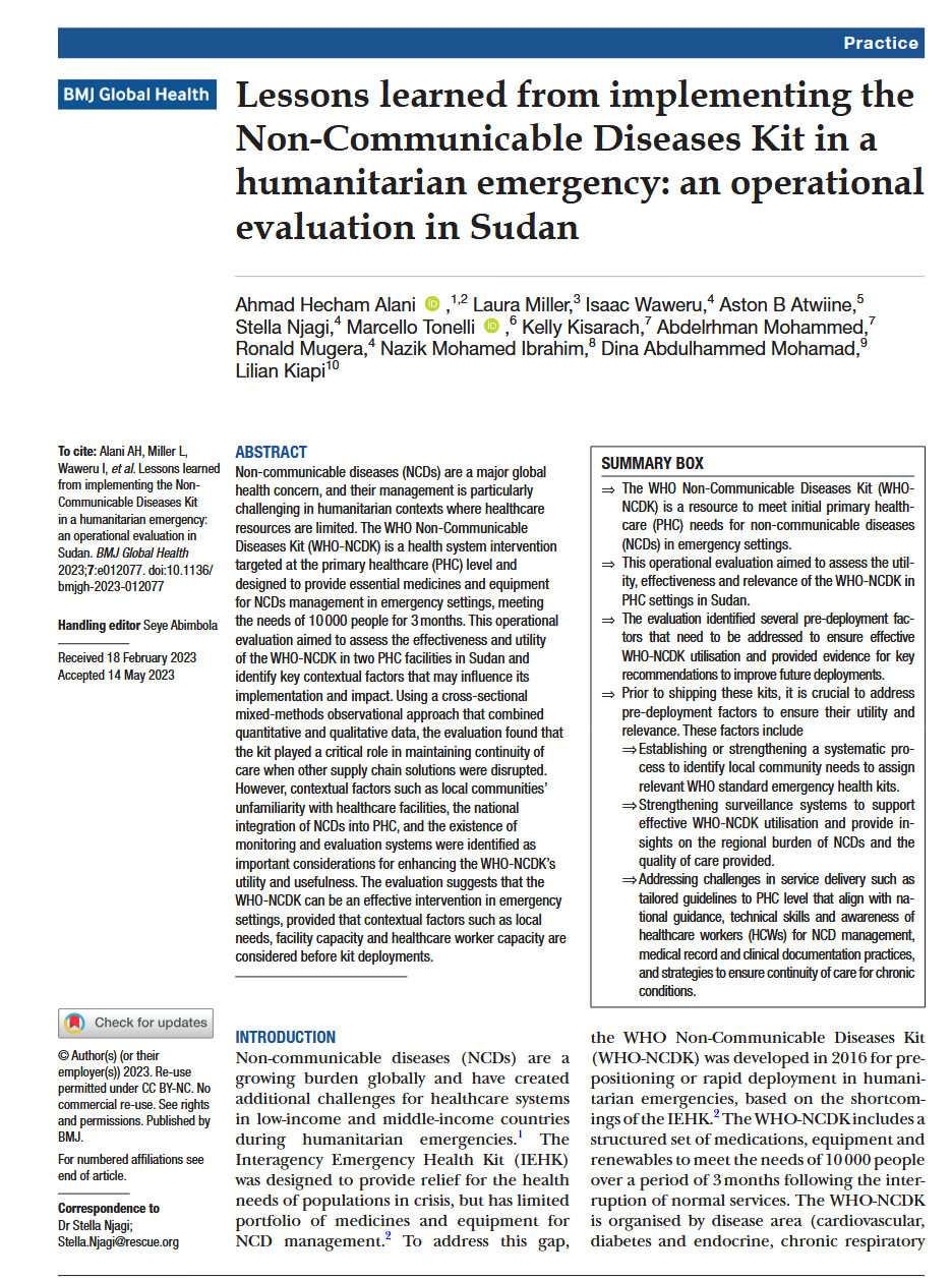 

<!-- THEME DEBUG -->
<!-- THEME HOOK: 'field' -->
<!-- FILE NAME SUGGESTIONS:
   ▪️ field--node--title--pin.html.twig
   ✅ field--node--title.html.twig
   ▪️ field--node--pin.html.twig
   ▪️ field--title.html.twig
   ▪️ field--string.html.twig
   ▪️ field.html.twig
-->
<!-- 💡 BEGIN CUSTOM TEMPLATE OUTPUT from 'themes/custom/whokap/templates/field/field--node--title.html.twig' -->
Lessons learned from implementing the Non-Communicable Diseases Kit in a humanitarian emergency: an operational evaluation in Sudan
<!-- END CUSTOM TEMPLATE OUTPUT from 'themes/custom/whokap/templates/field/field--node--title.html.twig' -->

