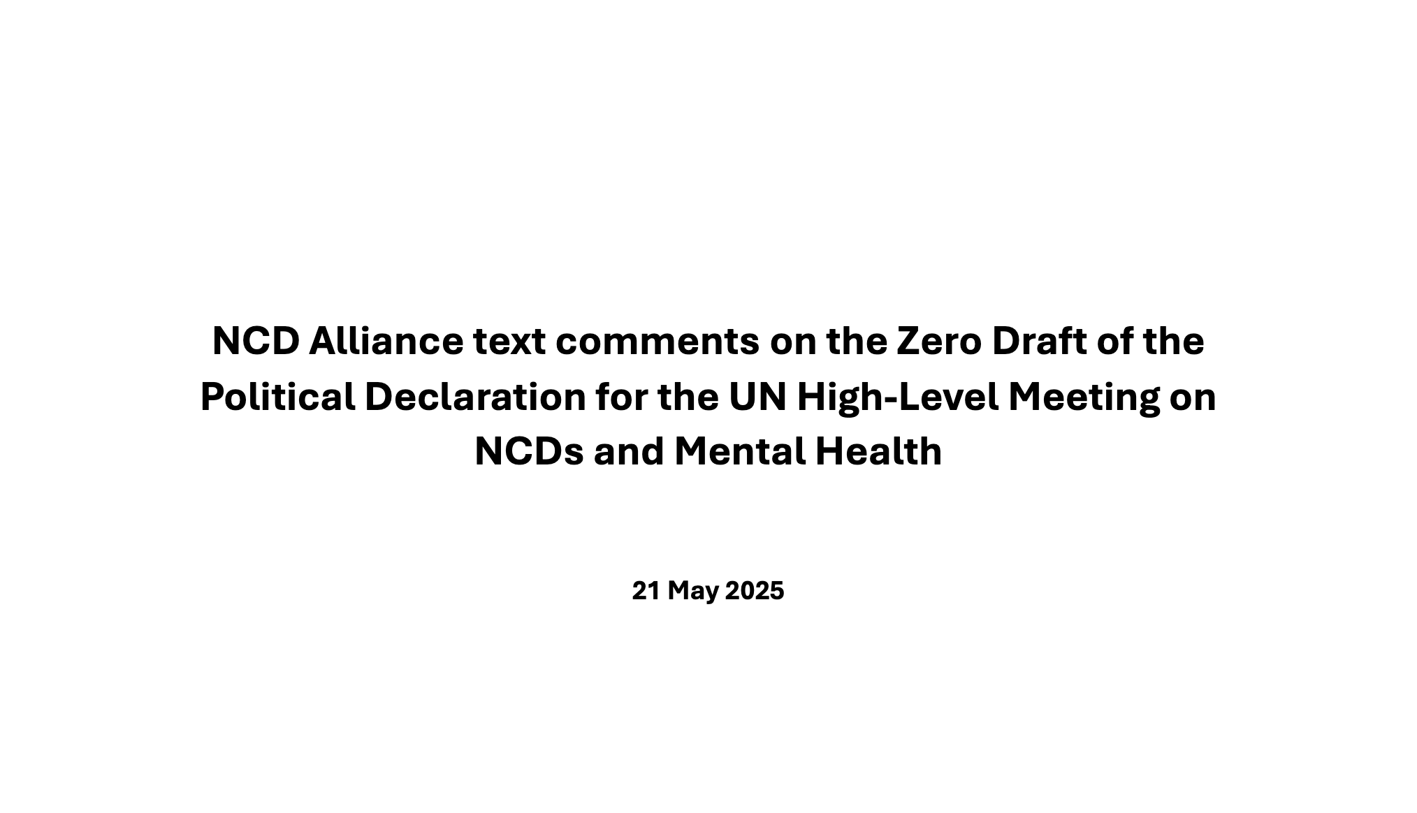 <!-- THEME DEBUG -->
<!-- THEME HOOK: 'field' -->
<!-- FILE NAME SUGGESTIONS:
   ▪️ field--node--title--pin.html.twig
   ✅ field--node--title.html.twig
   ▪️ field--node--pin.html.twig
   ▪️ field--title.html.twig
   ▪️ field--string.html.twig
   ▪️ field.html.twig
-->
<!-- 💡 BEGIN CUSTOM TEMPLATE OUTPUT from 'themes/custom/whokap/templates/field/field--node--title.html.twig' -->
NCD Alliance text comments on the Zero Draft of the 2025 Political Declaration on NCDs and Mental Health
<!-- END CUSTOM TEMPLATE OUTPUT from 'themes/custom/whokap/templates/field/field--node--title.html.twig' -->