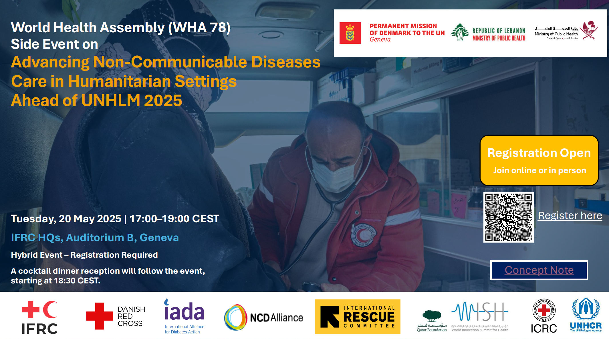 <!-- THEME DEBUG -->
<!-- THEME HOOK: 'field' -->
<!-- FILE NAME SUGGESTIONS:
   ▪️ field--node--title--general-event.html.twig
   ✅ field--node--title.html.twig
   ▪️ field--node--general-event.html.twig
   ▪️ field--title.html.twig
   ▪️ field--string.html.twig
   ▪️ field.html.twig
-->
<!-- 💡 BEGIN CUSTOM TEMPLATE OUTPUT from 'themes/custom/whokap/templates/field/field--node--title.html.twig' -->
Advancing NCD Care in Humanitarian Settings Ahead of  UNHLM 2025: WHA78 Side Event
<!-- END CUSTOM TEMPLATE OUTPUT from 'themes/custom/whokap/templates/field/field--node--title.html.twig' -->