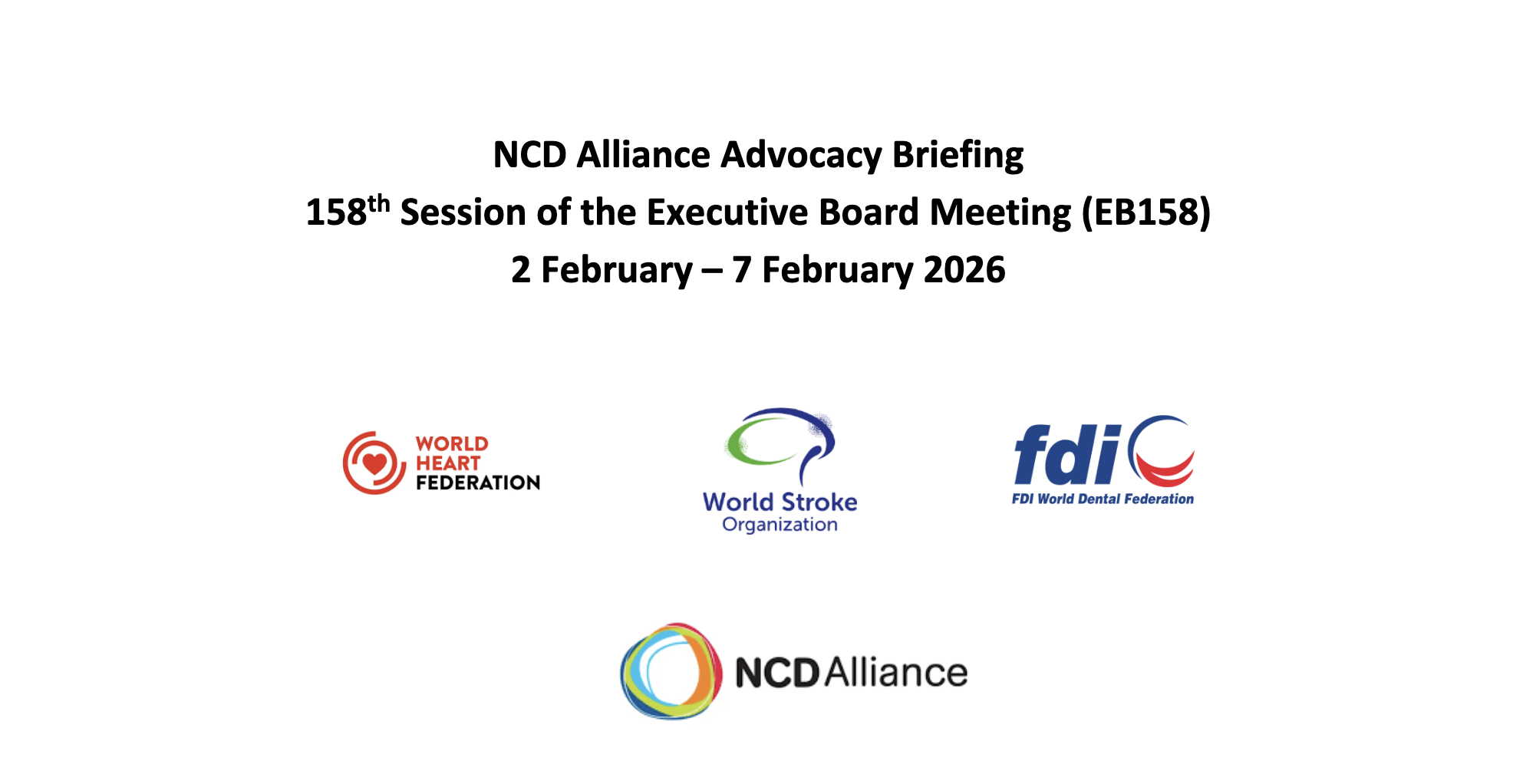  NCD Alliance Advocacy Briefing for WHO EB158 