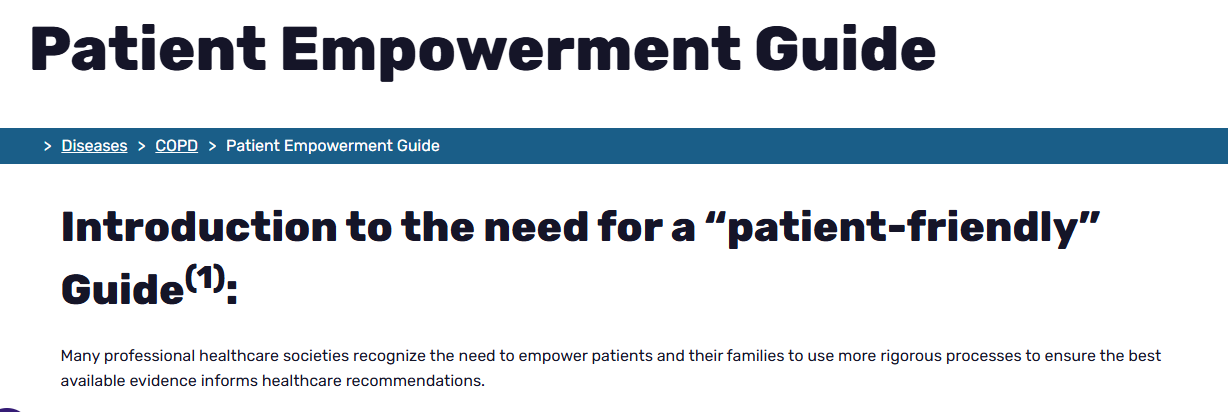 COPD Patient Empowerment: Guides
