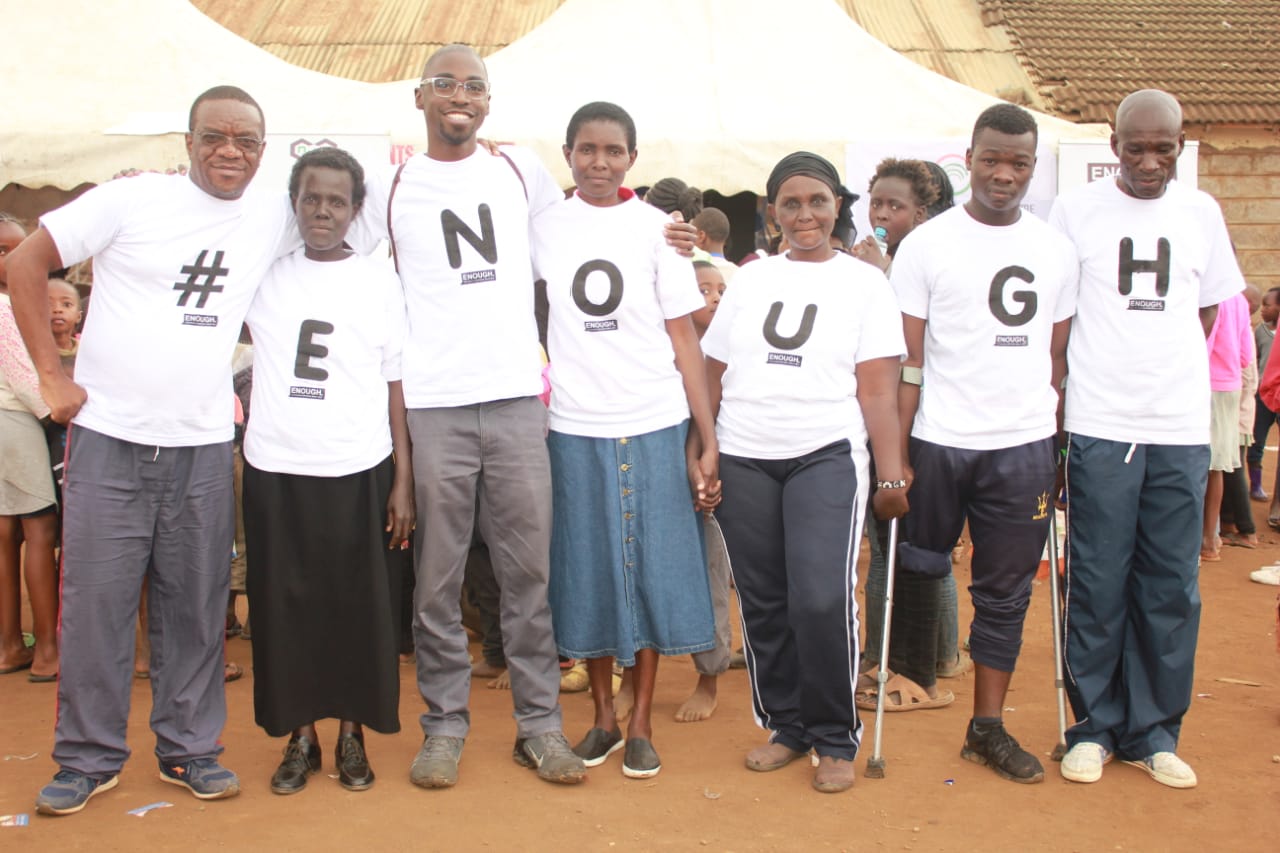 Joab Wako and fellow lived experience advocates during an NCD Alliance Kenya awareness campaign in Nairobi, Kenya in late 2019.