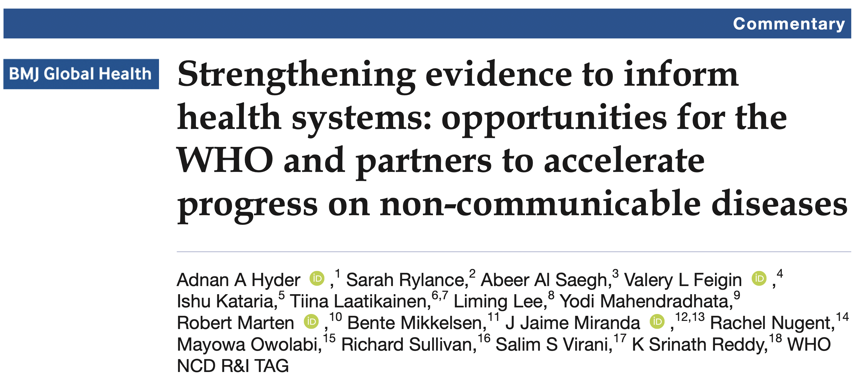 <!-- THEME DEBUG -->
<!-- THEME HOOK: 'field' -->
<!-- FILE NAME SUGGESTIONS:
   ▪️ field--node--title--pin.html.twig
   ✅ field--node--title.html.twig
   ▪️ field--node--pin.html.twig
   ▪️ field--title.html.twig
   ▪️ field--string.html.twig
   ▪️ field.html.twig
-->
<!-- 💡 BEGIN CUSTOM TEMPLATE OUTPUT from 'themes/custom/whokap/templates/field/field--node--title.html.twig' -->
Strengthening evidence to inform health systems: opportunities for the WHO and partners to accelerate progress on non-communicable diseases
<!-- END CUSTOM TEMPLATE OUTPUT from 'themes/custom/whokap/templates/field/field--node--title.html.twig' -->